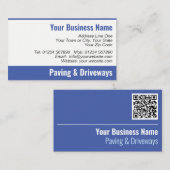 Bestrating & Oprit QR Code Zakelijk Visitekaartje (Voorkant / Achterkant)