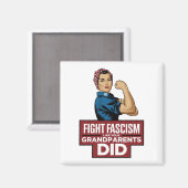Bestrijd het fascisme zoals je grootouders dat ded magneet (Voorkant / Achterkant)