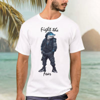 Bestrijd het Fear Shark Warrior T-shirt