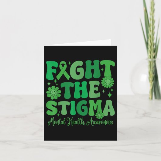 Bestrijd het stigma dat Leopard Mental Health bewu Kaart (Voorkant)