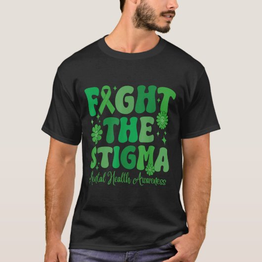 Bestrijd het stigma dat Leopard Mental Health bewu T-shirt (Voorkant)