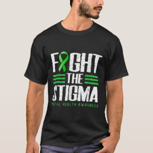 Bestrijd het stigma - Green Ribbon T-shirt, mental T-shirt