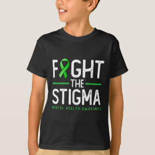 Bestrijd het stigma - Green Ribbon T-shirt, mental T-shirt