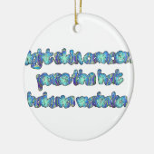 Bestrijd huidkanker, passeer het Pet, Hakuna Matat Keramisch Ornament (Links)