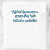 Bestrijd huidkanker, passeer het Pet, Hakuna Matat Ovale Sticker (Tas)