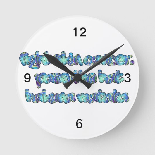 Bestrijd huidkanker, passeer het Pet, Hakuna Matat Ronde Klok (Voorkant)