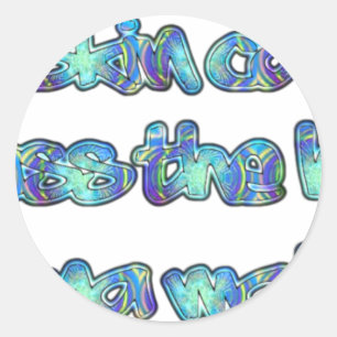 Bestrijd huidkanker, passeer het Pet, Hakuna Matat Ronde Sticker