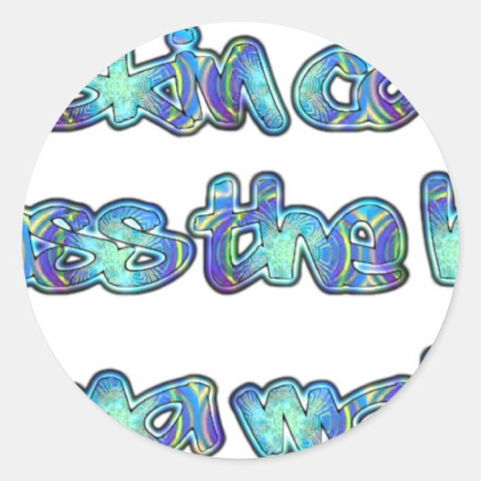 Bestrijd huidkanker, passeer het Pet, Hakuna Matat Ronde Sticker (Voorkant)