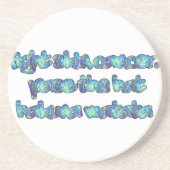 Bestrijd huidkanker, passeer het Pet, Hakuna Matat Zandsteen Onderzetter (Voorkant)