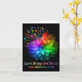 Bestrijd kanker in alle kleuren verspreid de hoop  kaart (Gele Bloem)