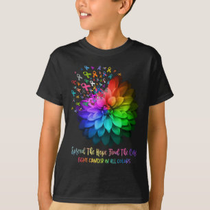 Bestrijd kanker in alle kleuren verspreid de hoop t-shirt