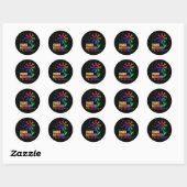 Bestrijd kanker in alle kleuren worstelende overle ronde sticker (Vel)