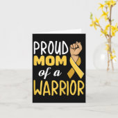 Bestrijd kinderkanker citaat voor uw kanker moeder kaart (Gele Bloem)