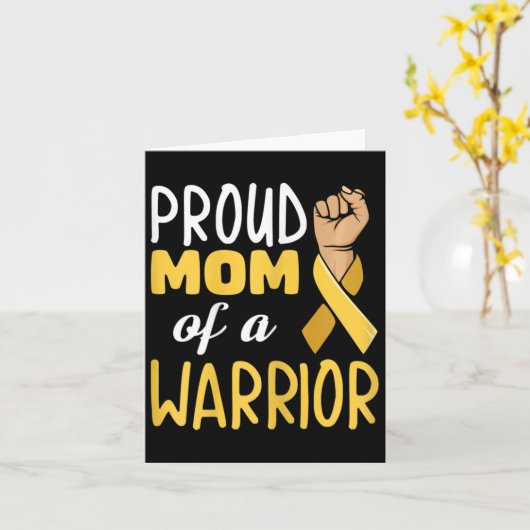 Bestrijd kinderkanker citaat voor uw kanker moeder kaart (Gele Bloem)