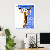 Bestrijd niet Kanker alleen 1938 WPA Poster (Thuiskantoor)