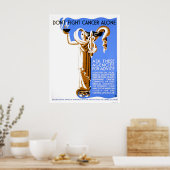 Bestrijd niet Kanker alleen 1938 WPA Poster (Keuken)