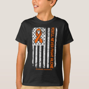 Bestrijd nooit alleen bloedkanker leukemie bewustz t-shirt
