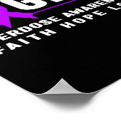 Bestrijd overdosering - verslavingsbewustzijn poster (Hoek)