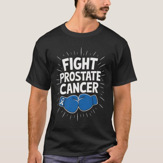 Bestrijd Prostaatkanker Grappig Gezegde Boksen Lov T-shirt (Voorkant)