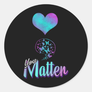 Bestrijd zelfmoordpreventie voor jou ronde sticker