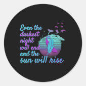 Bestrijd zelfmoordpreventie You _3 Ronde Sticker (Voorkant)