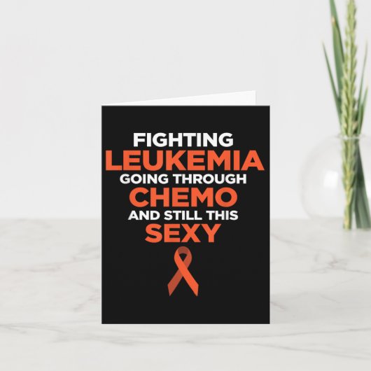 Bestrijden Leukemie Chemo Y Kanker Quote _ Gift Kaart (Voorkant)