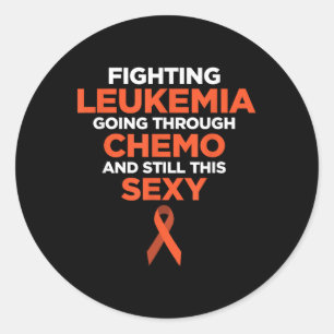 Bestrijden Leukemie Chemo Y Kanker Quote _ Gift Ronde Sticker