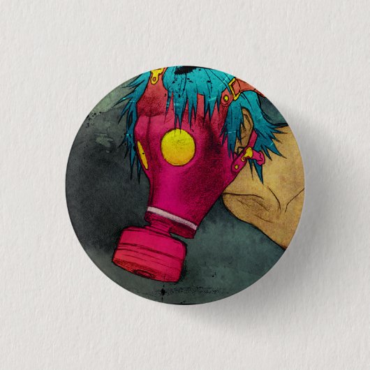 BESTRIJDEN RONDE BUTTON 3,2 CM (Voorkant)