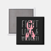 Bestrijding als een wilde borstkankerbewuster roze magneet (Voorkant / Achterkant)
