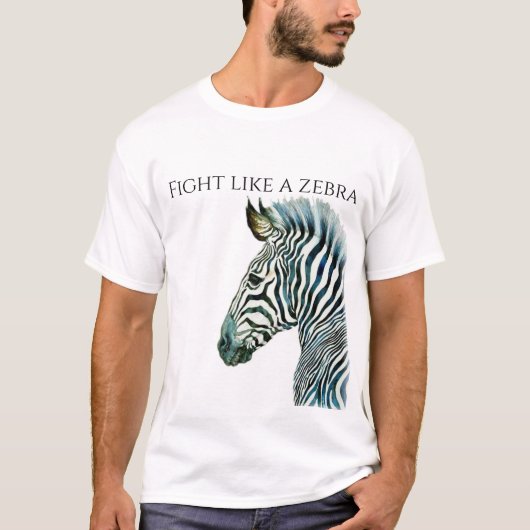 Bestrijding als een Zebra EDS Awareness T-Shirt (Voorkant)