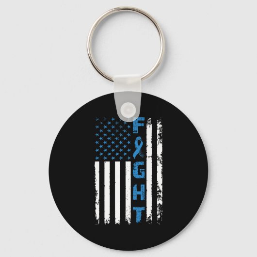 Bestrijding Diabetes Awareness Support Amerikaanse Sleutelhanger (Voorkant)