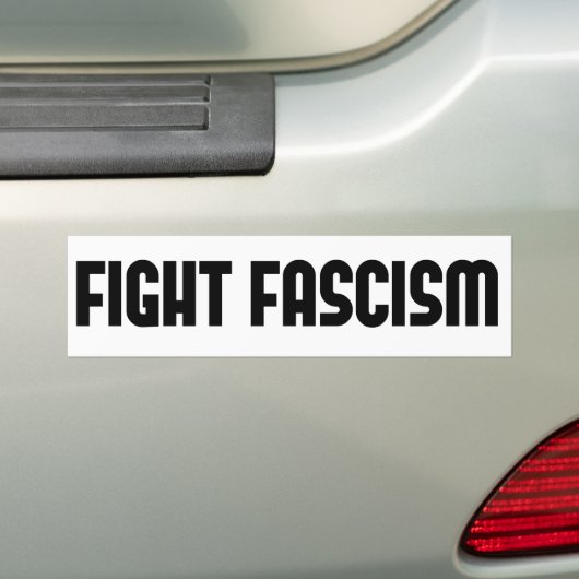 Bestrijding fascisme bumpersticker (Op auto)