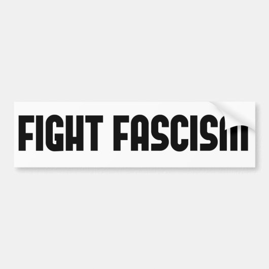 Bestrijding fascisme bumpersticker (Voorkant)