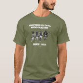 Bestrijding illegale immigratie sinds 1492 t-shirt (Voorkant)