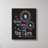 Bestrijding kanker in alle kleuren en elke kleuren canvas afdruk (Voorkant)