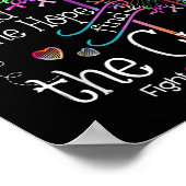 Bestrijding kanker in alle kleuren en elke kleuren poster (Hoek)