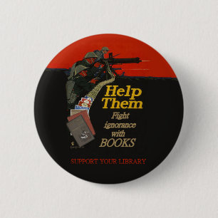 Bestrijding onwetendheid rond badge ronde button 5,7 cm