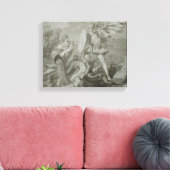 Bestrijding van Achilles met de rivier de Scamande Canvas Afdruk (Insitu (Woonkamer))