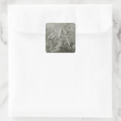 Bestrijding van Achilles met de rivier de Scamande Vierkante Sticker (Tas)