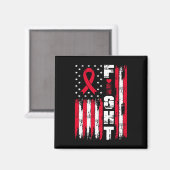 Bestrijding van bloedkanker Awareness Patriottisch Magneet (Voorkant / Achterkant)