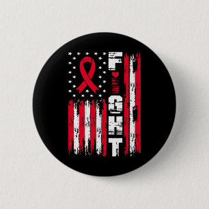 Bestrijding van bloedkanker Awareness Patriottisch Ronde Button 5,7 Cm