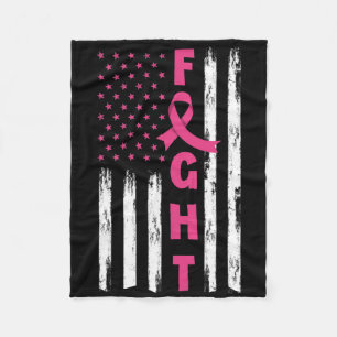 Bestrijding van borstkanker Amerikaanse vlag borst Fleece Deken