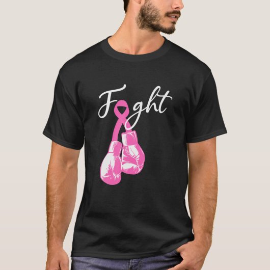 Bestrijding van borstkanker - Roze boxing T-shirt (Voorkant)