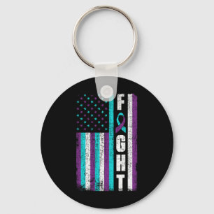 Bestrijding van de Amerikaanse vlag Zelfmoordpreve Sleutelhanger