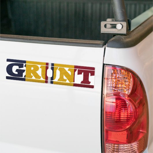 Bestrijding van de Bumpersticker van het GRUNT (Op Truck)
