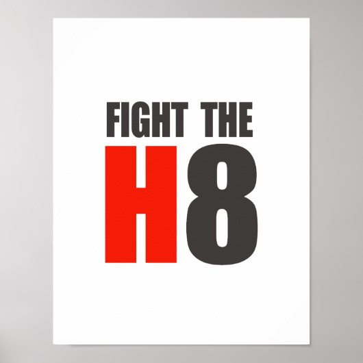 BESTRIJDING VAN DE H8 POSTER