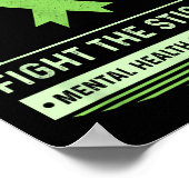 Bestrijding van de Mannen van Stigma Shirt Mental Poster (Hoek)