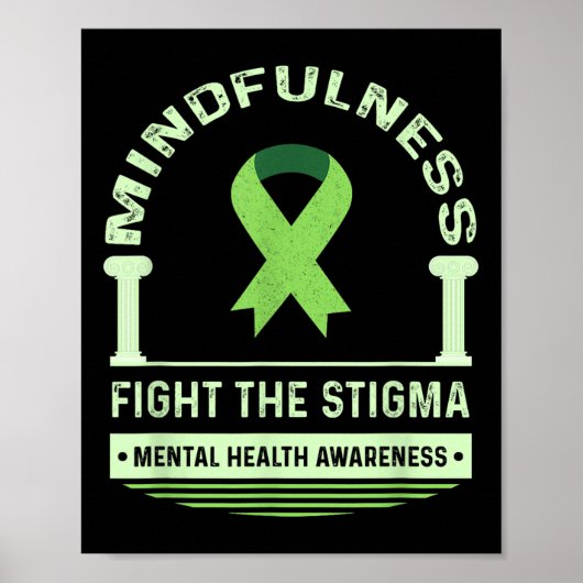 Bestrijding van de Mannen van Stigma Shirt Mental Poster (Voorkant)