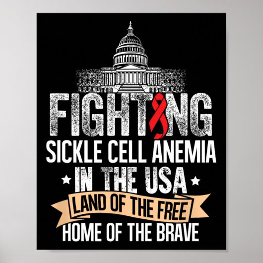 Bestrijding van de VS - Sikkelcelanemie Awareness Poster (Voorkant)