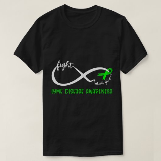 Bestrijding van de ziekte van Lyme Bewustzijn Gree T-shirt (Design voorkant)